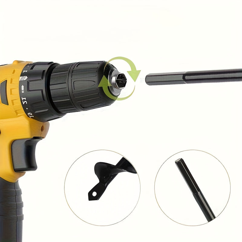 1pc Kit de Taladro Manual Resistente – Muestreador de Suelo en Forma de Cuchara y Broca Espiral, Herramienta Metálica Hexagonal para Plantar, Excavar y Aflojar Tierra