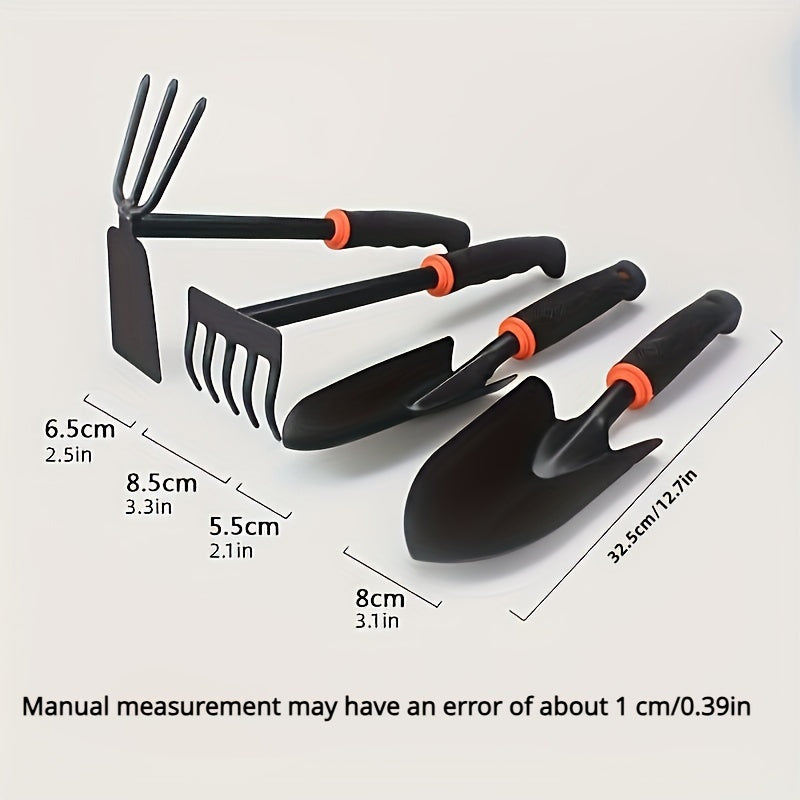 3pcs Juego De Herramientas De Mano Para Jardín, Pala Ancha, Cultivador De Mano, Rastrillo, Herramientas De Plantación De Doble Cara Para Cavar, Trasplantar Y Deshierbar, 11 "× 9"
