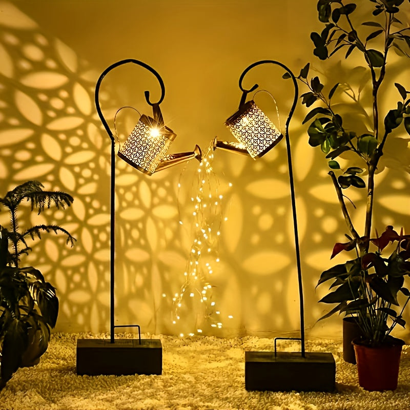 Regadera LED Solar, Rociador de Macetas en Forma de Estrella, Lámpara de Suelo - Ideal para Iluminación Decorativa de Jardín Exterior, Caminos y Patios, Regalo Perfecto para Familiares y Amigos -