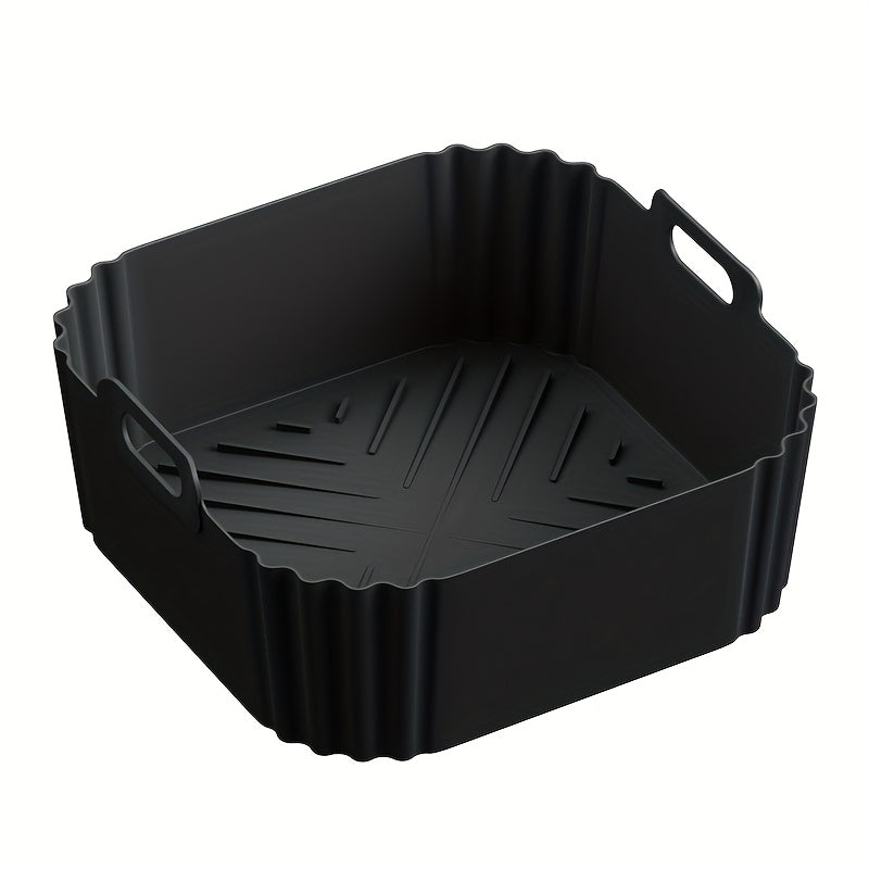 8,86 pulgadas de reutilizables, rectangulares, de silicona para freidor de aire, para Ninja AF140, AF141, AF180, AF181, Philips HD9270 y otros modelos - Antiadherente, resistente al calor, fácil limpieza, accesorio para hornear | Forma cuadrada | Silicon