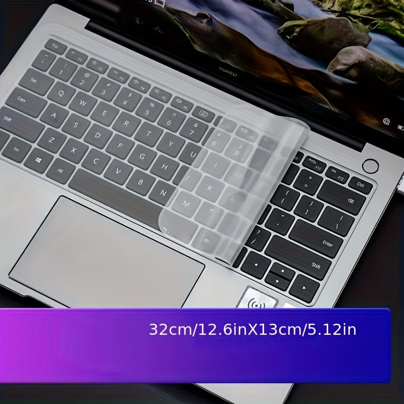 Protector de teclado de silicona, flexible, lavable, antipolvo y duradero, para laptops de 30.48 a 35.56 cm