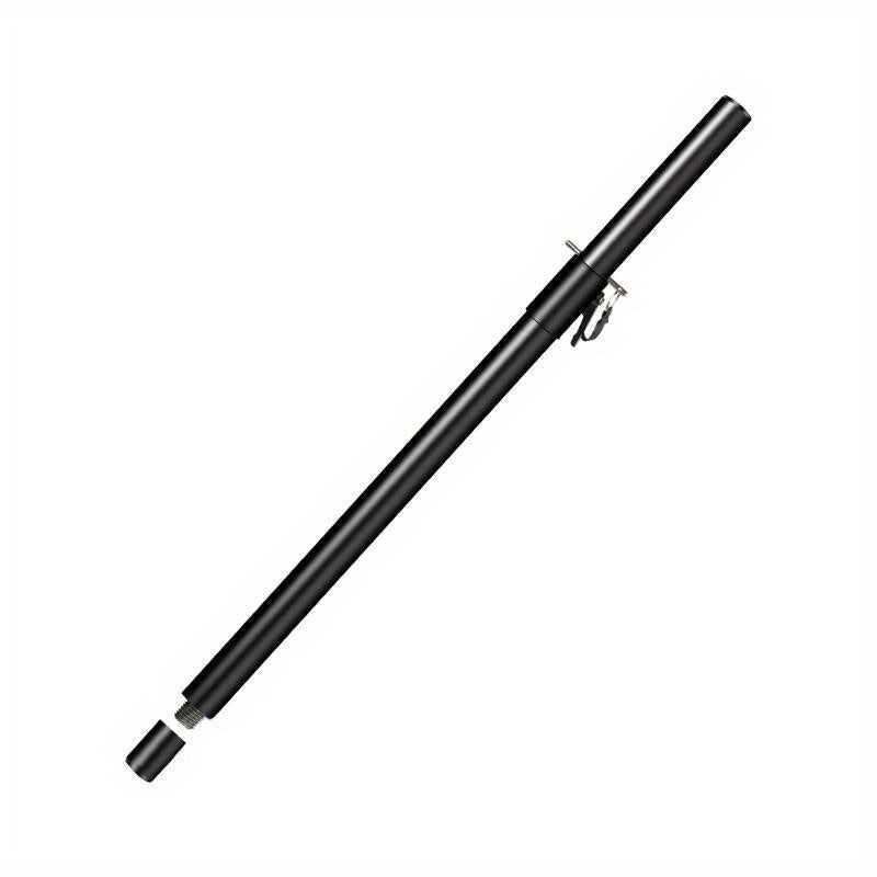 Poste de Altavoz Metálico Ajustable en Altura con Varilla Roscada M20 y Conector Jack de 35mm - Extensores Negros Resistentes para Subwoofers, Montaje Fácil para Sonido En Vivo y Actuaciones Escénicas