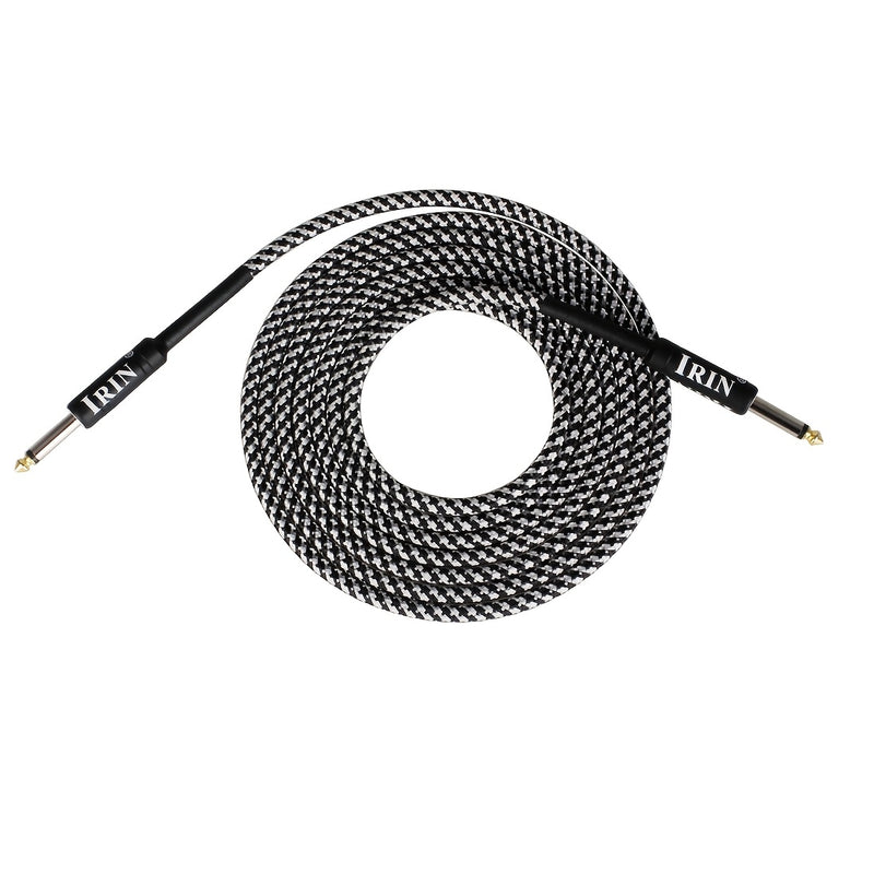 IRIN Cable de Conexión para Instrumentos Musicales de Guitarra 6.35mm Cabeza Recta a Cabeza Recta 3m 6m 10m Tres Longitudes Trenzado Colorido, Guitarra, Instrumento Musical