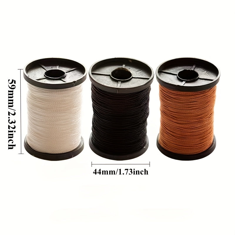 2 rollos de hilo de nailon duradero de 48 metros, cuerda para jardinería y manualidades, disponible en varios colores: /blanco/marrón. 1 rollo de 48 metros, ideal para jardinería, proyectos DIY, cuerdas para cometas y múltiples aplicaciones versátiles