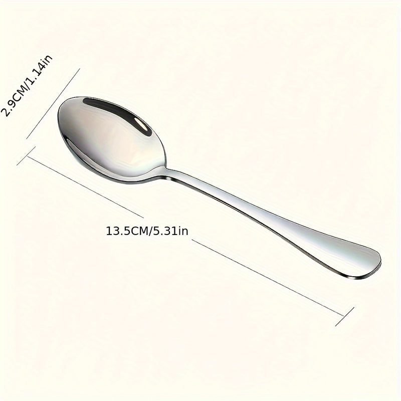 6/12 cucharitas, cucharas para té, cucharitas para café, cucharas de acero inoxidable, cucharas para postres, para hogar, restaurante, cafetería o fiestas, cubiertos