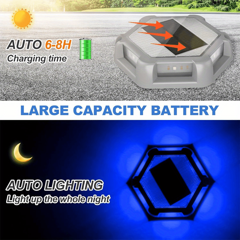 4/6pcs Luces Solares LED para Terraza, Luces de Muelle Solar, Aluminio Fundido, Luces Solares para Entrada, Camino Jardín y Pasillo Exterior con 2 Modos (Blanco + Luz Cálida)
