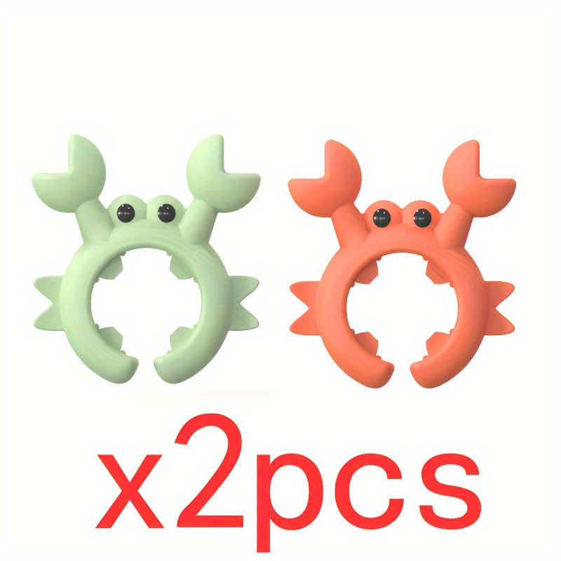 Soporte de cuchara de silicona de 2 piezas, diseño de cangrejo y pulpo, soporte de cuchara resistente al calor para utensilios de cocina y espátulas, organizador de herramientas de cocción de mostrador