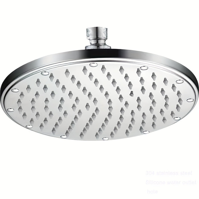 Cabeza de ducha de lluvia de acero inoxidable - Montaje en techo/colgante, redonda, acabado pulido, ajuste de flujo de lluvia, accesorio de ducha de baño de alta durabilidad sin energía