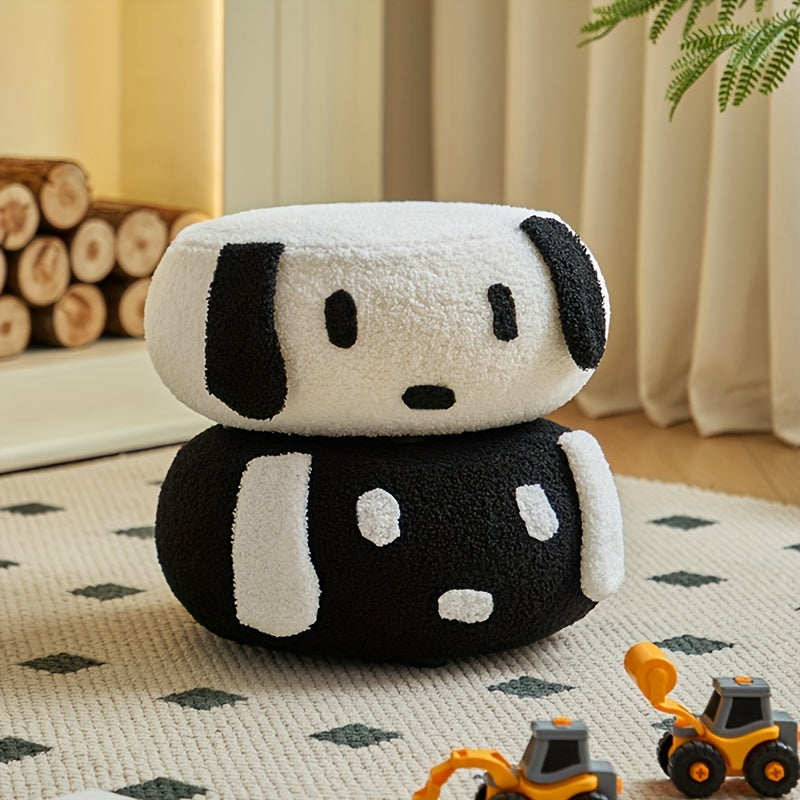 Taburete Bajo con Temática de Animales Adorable - Perfecto para Habitaciones de Niños y Espacios de Estar, Diseño Moderno de Dibujos Animados con Cojín de Espuma Viscoelástica, Ideal para Cambiar Zapatos