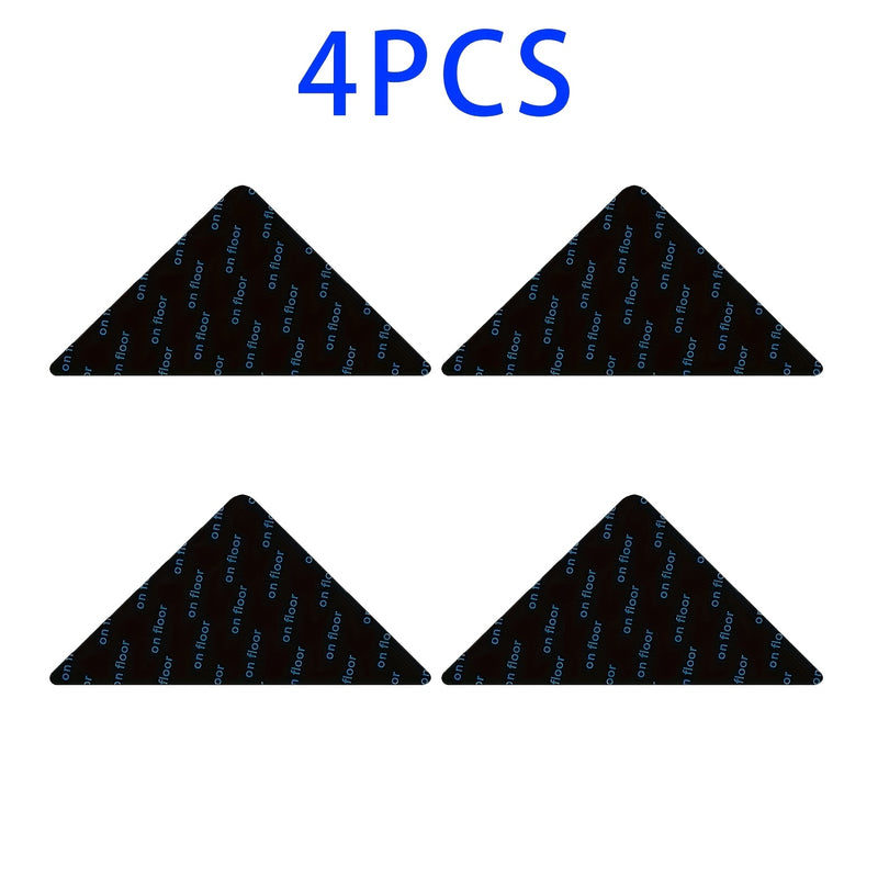 4/8/12pcs Alfombra grande lavable antideslizante adecuada para suelos de madera, cinta de alfombra lavable, alfombra adhesiva de doble cara, material PET duradero muy adecuado para accesorios de alfombra de decoración del hogar, suelos de madera y alfomb