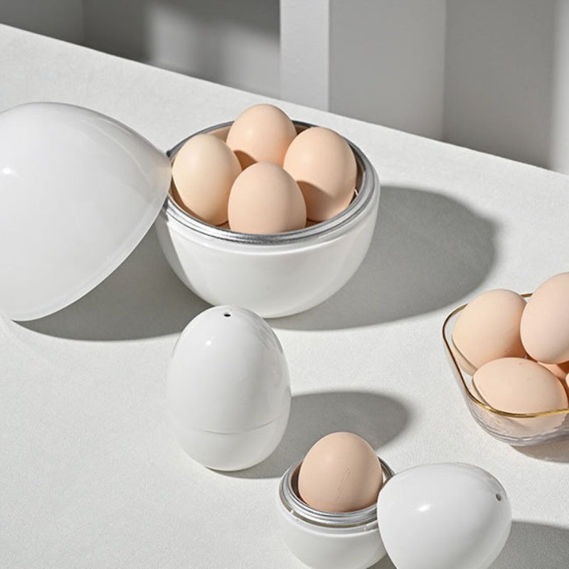 Vaporizador de Huevos - Cocedor para Huevos Duros y Revueltos, Electrodoméstico sin Microondas, Sin Necesidad de Electricidad, Cocción Rápida para Desayuno, Almuerzo o Cena - Ideal para Hogar, Oficina o Residencia Universitaria - Diseño Fácil de Limpiar,