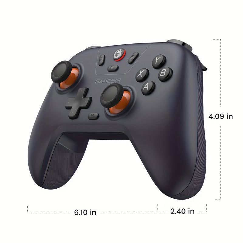 Controlador de juegos inalámbrico GameSir Nova Lite - Diseño ergonómico, palancas Hall Effect, función turbo, compatible con múltiples plataformas (Switch, Android, iOS, PC y Steam), recargable, conectividad triple (inalámbrico/adaptador/cable), botones