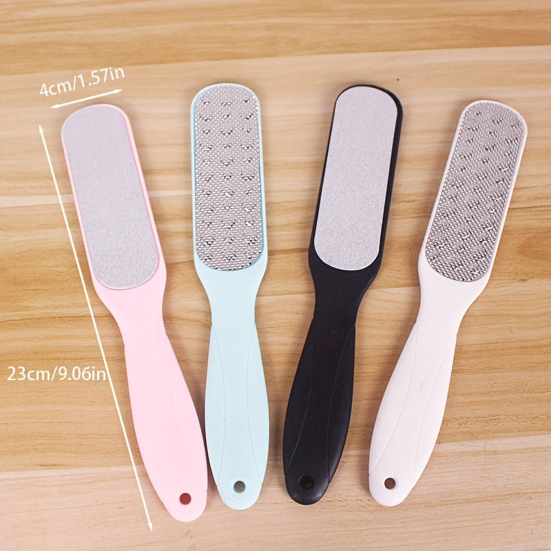 Exfoliador de Pies con Mango Ergonómico - Piedra Pómez Manual para Eliminar Pelos Muertos, 4 Colores (, Rosa, Azul Claro, Verde Menta) - Exfoliante de Plástico Duradero para Pies Suaves en Casa