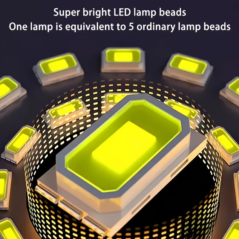 4 linternas LED recargables por USB con ajuste de brillo en 3 niveles, plástico duradero, iluminación portátil para emergencias, senderismo, asados, cortes de luz, garaje, campamento, sótano y decoración de jardín, equipo de campamento moderno