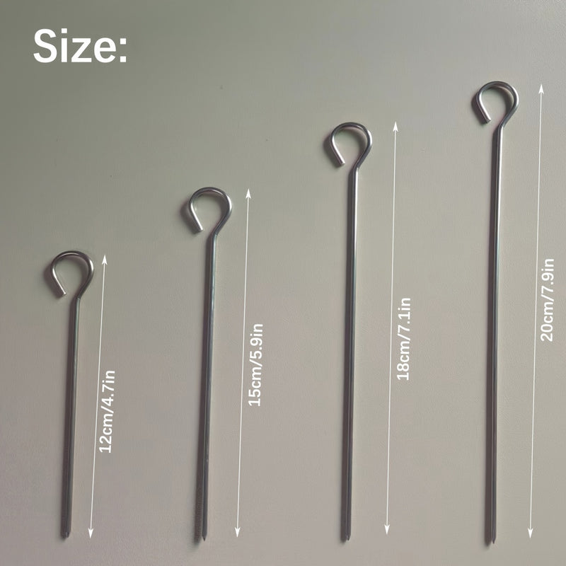 10 piezas/20 piezas de pinchos para hornear de acero inoxidable, accesorios para horno, pinchos para hornear colgantes, gancho para brochetas de carne para horno, pinchos para barbacoa, pinchos para colgar en la estufa de acero inoxidable