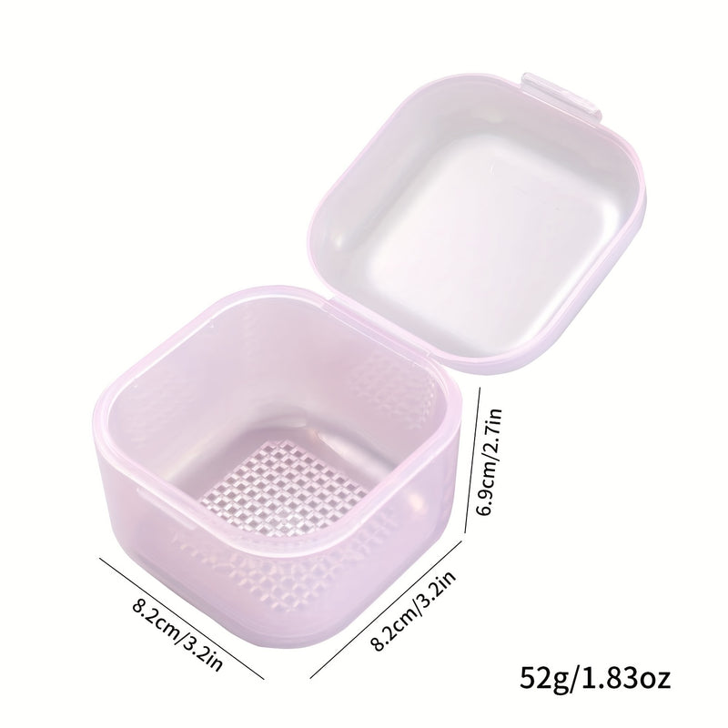 Una caja de esterilización para brocas de perforación de uñas con capa de filtro, bandeja de esterilización de inmersión para herramientas de manicura y contenedor de limpieza diseñado para salones de belleza profesionales.
