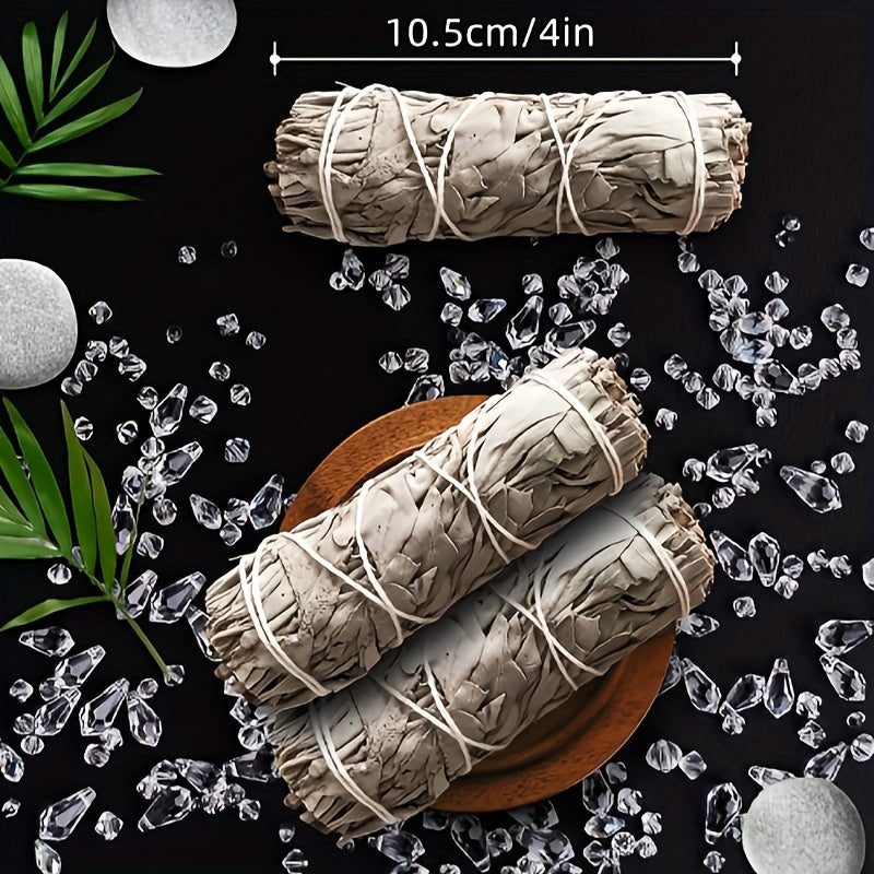 Un conjunto de 3 palos de salvia blanca y salvia para difusión, destinados a fragancia de limpieza del hogar, decoración del hogar, aromaterapia, ceremonia de difusión, regalo de vacaciones