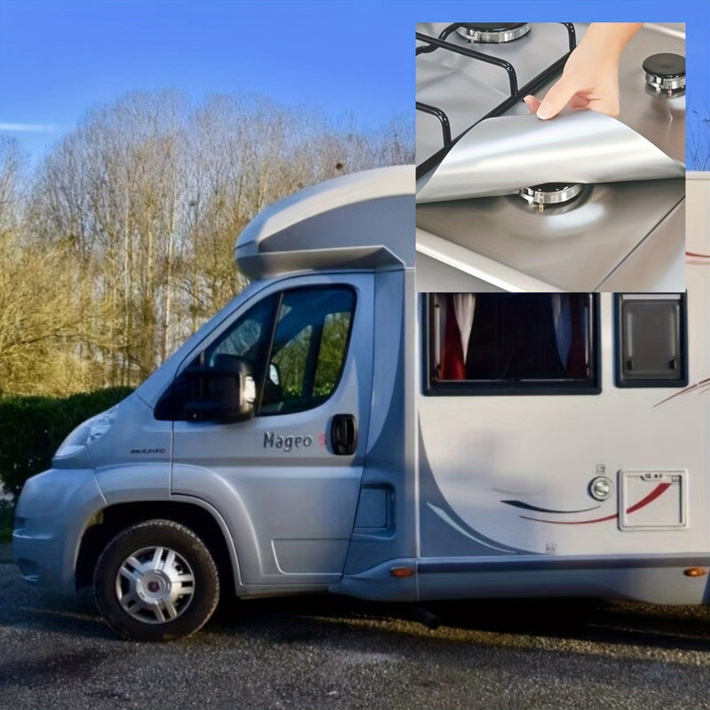 Juego de 4 tapetes reutilizables para quemadores de estufa para proteger la superficie de la estufa, ideal para herramientas y accesorios de limpieza de cocina, sin batería, accesorios para cocina de RV.