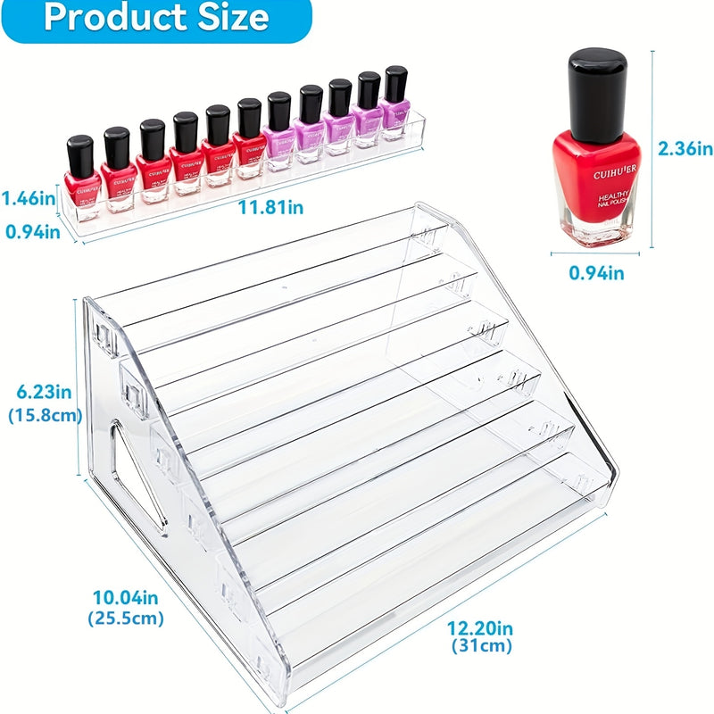 Organizador Acrílico Multifuncional, Adecuado para Esmalte de Uñas, Cosméticos, Gafas de Moda y Aceites Esenciales - Fácil Instalación, Soporte Duradero con Superficie Pulida