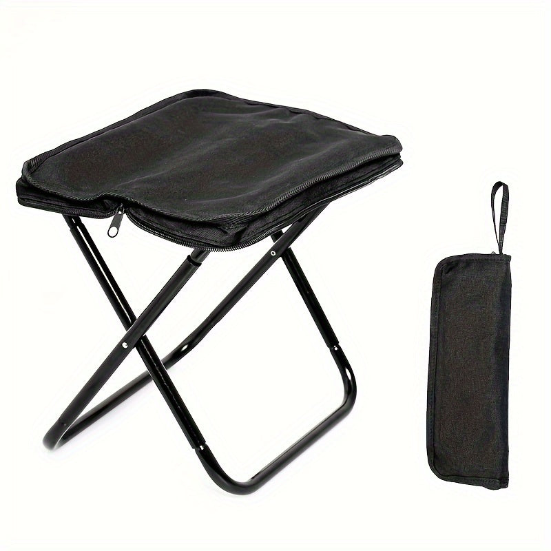 Taburete Plegable de Aleación Ligera con Marco - 1pc Portátil para Acampar y Picnic al Aire Libre con Mochila, Ideal para Adolescentes, Accesorios de Pesca