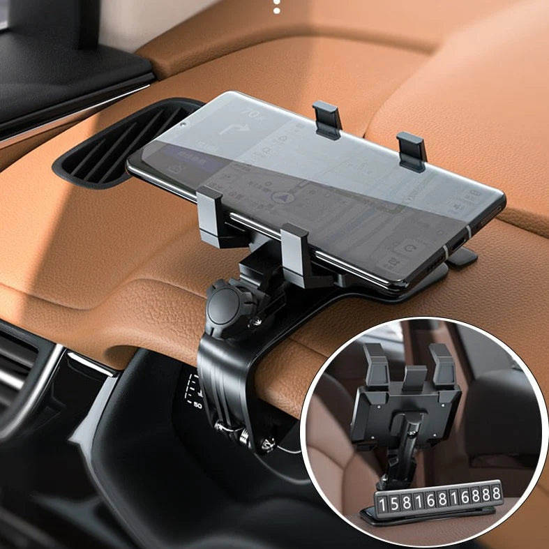 Soporte para Teléfono en el Tablero del Coche - Ajustable y Seguro, Adecuado para iPhone, Samsung Galaxy, etc. - Fácil de Instalar, Diseño para una Conducción Segura