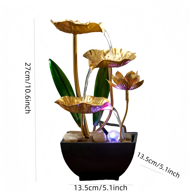 Pequeña Fuente Interior con Circulación Automática, Humidificador Decorativo de Escritorio para Sala de Estar y Dormitorio, Artesanías Relajantes