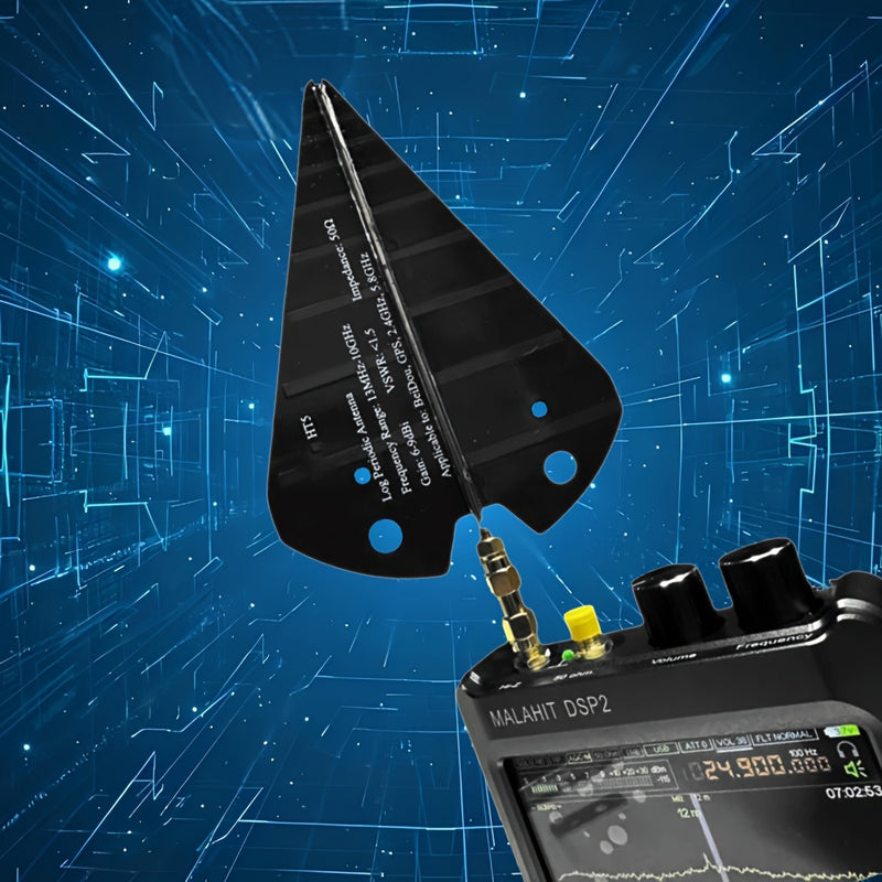Antena UWB periódica logarítmica HT5, no cargada, 1300MHz-10GHz, ganancia de 6-9dBi, 50 ohmios para GPS, transmisión de señal de 2,4GHz y 5,8GHz