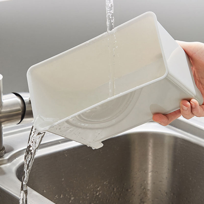 Un contenedor de basura de cocina no recargable con filtro - un recolector de basura de alimentos fácil de limpiar, adecuado para fregaderos, diseñado para ahorrar espacio en el hogar.