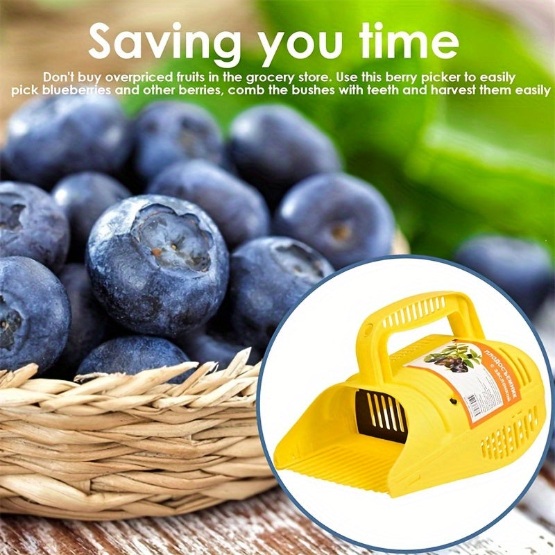 1pc Herramienta Portátil para Recolección de Arándanos sin Batería - Cosechadora Ergonómica de Plástico con Diseño Suave para Ramas, Ideal para Huertos, Jardines y Uso Doméstico, Equipo Eficiente para Cosecha Manual, Cosechador de Mano, Accesorio para Af