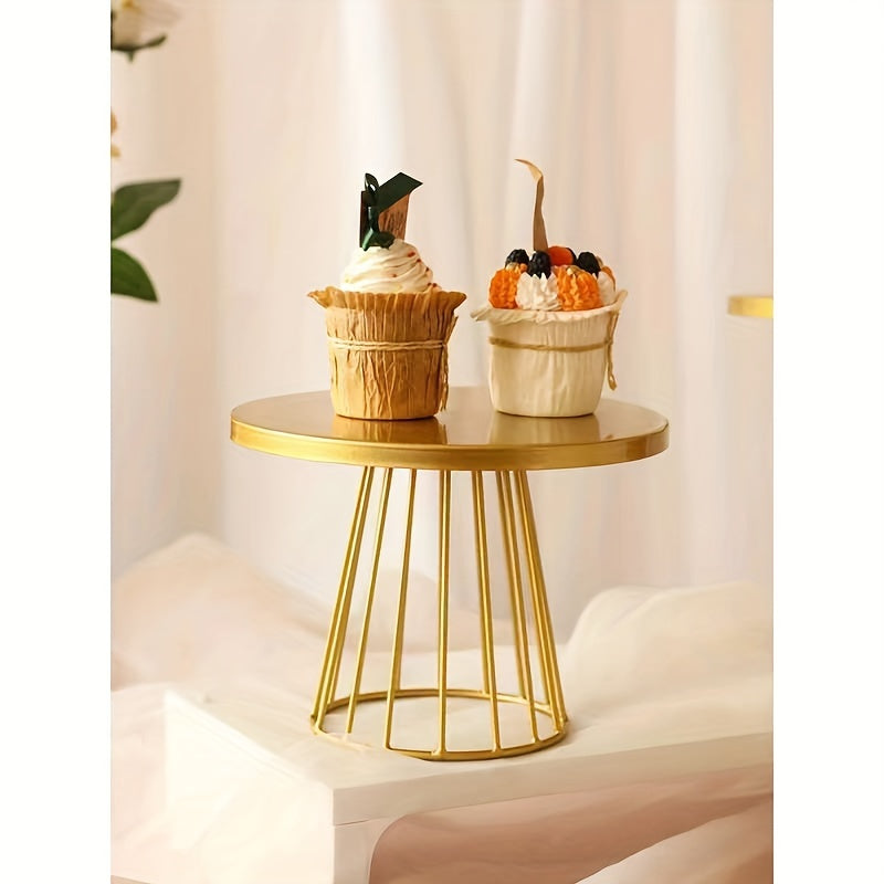 Soportes de Pastel de Alambre Dorado Elegantes - Perfectos para Postres de Boda o Fiesta