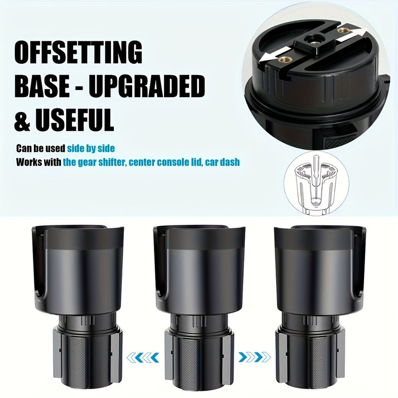 1pc Soporte Ajustable para Vaso de Coche, Material PP, Portavasos Multifuncional para Tablero, Tipo Universal, Compatible con Botellas Grandes de 26/32/40 Onzas (8.13cm-9.65cm)