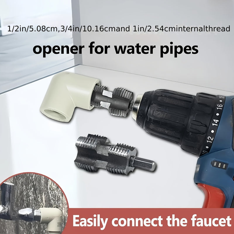 Juego de Herramientas para Roscar Tubos de Acero, 11 Piezas con 3 Matrices (Externa + Interna), Kit de Roscado para PVC y Plástico - Herramientas Eléctricas para Roscar Tuberías de 1/2 Pulgada, 3/4 Pulgadas y 1 Pulgada