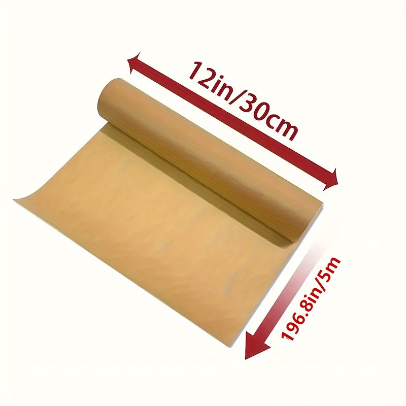 Rollo de Papel para Hornear Sin Blanquear, Forros Desechables para Freidora de Aire, Hojas Antiadherentes y Resistentes al Calor, Papel Impermeable e Ingraso para Cocinar, Herramientas de Repostería, Accesorios de Cocina