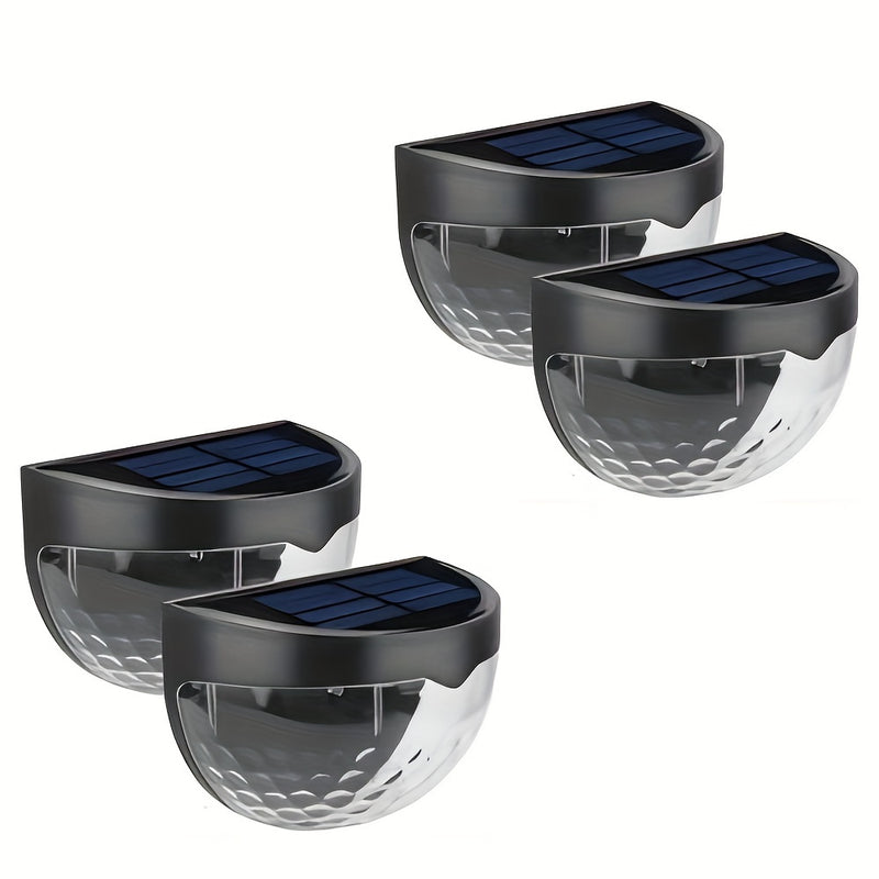 Staaricc 2/4/6pcs Luces solares para valla, luces solares para terraza, luces solares para pared, luces solares montadas en la pared, iluminación exterior para vallas, terrazas, jardines y escaleras de garaje, IPX4