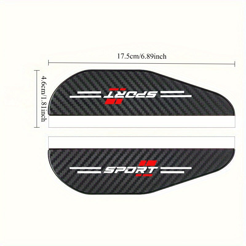 2 piezas de cubierta para espejo retrovisor contra la lluvia - cortina de lluvia para espejo retrovisor, parasol, fácil de instalar, sin necesidad de taladrar, adecuado para todos los coches