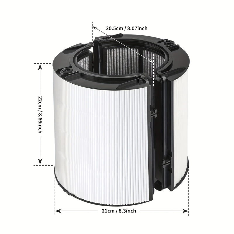 1 Pieza, Filtro De Reemplazo 2 En 1 Hepa+Carbono Compatible Con Dyson Tp06 Hp06 Ph02 Ph01 Ph03 Ph04 Hp09 Tp09 Hp07 Tp07 Tp10 Hp10, Grado H13 True Hepa
