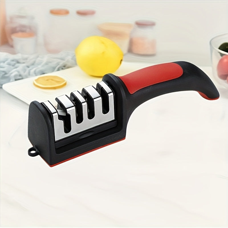 1 afilador profesional de cuchillos de 4 etapas con piedras de tungsteno, diamante y cerámica para cuchillos de cocina
