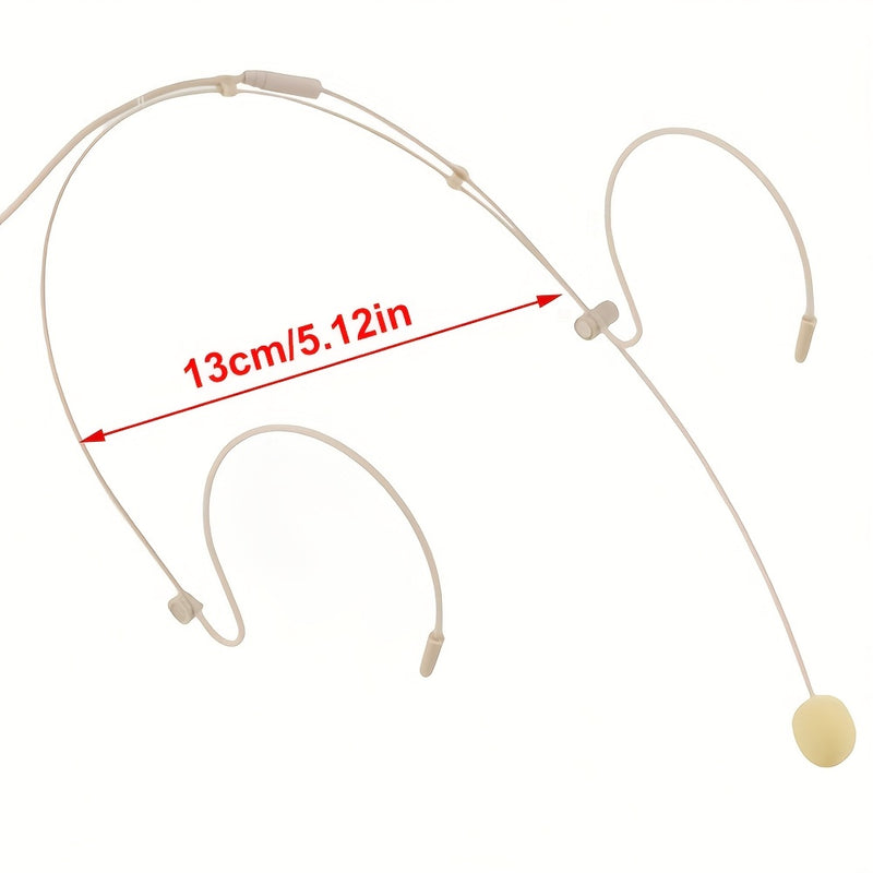 Micrófono de condensador profesional XLR con diadema sobre la oreja, diseño flexible con cable y cubierta de espuma negra, manos libres, ideal para conferencias, presentaciones en vivo, podcasts y enseñanza, equipo de grabación, audio manos libres, cable