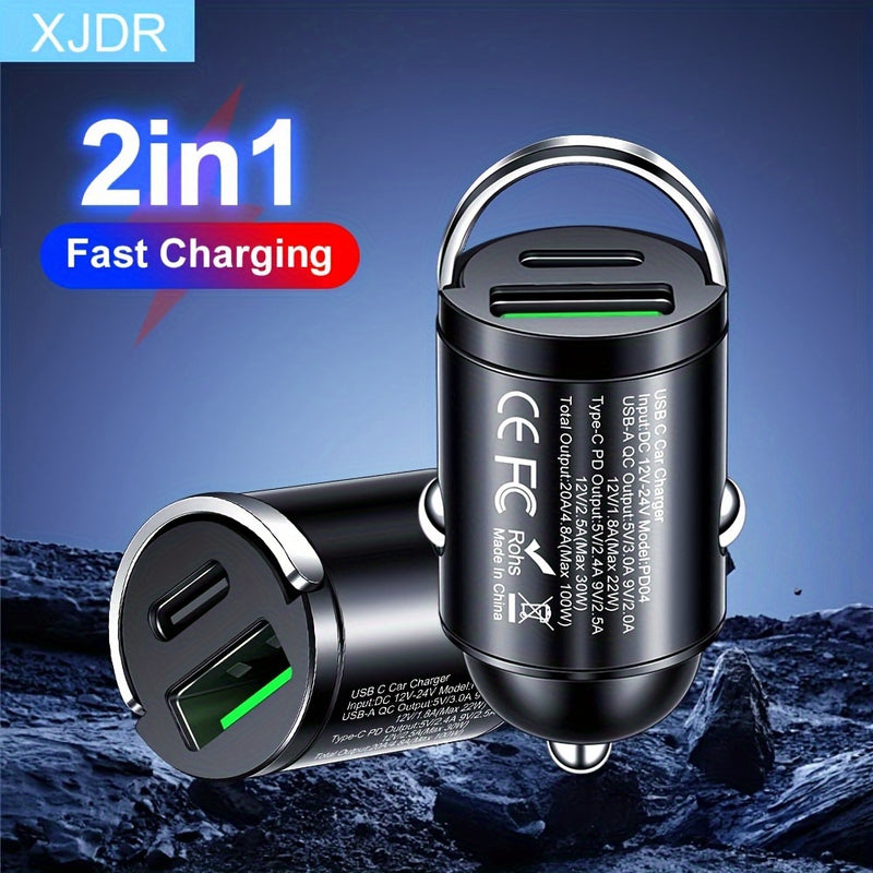 Un cargador de teléfono para coche de carga rápida con USB y tipo C, que incluye tipo C QC3.0 a 100W, es una elección ideal de regalo para 11 días festivos diferentes.