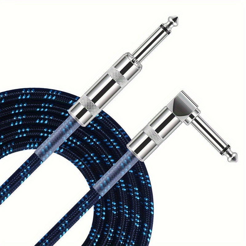 Cable De Guitarra De 10 Pies TS De 1/4 De Pulgada - Cable De Instrumento De Calidad Premium Para Guitarras Eléctricas Y Bajo - Conectores Rectos/angulados - Rendimiento De Audio Profesional