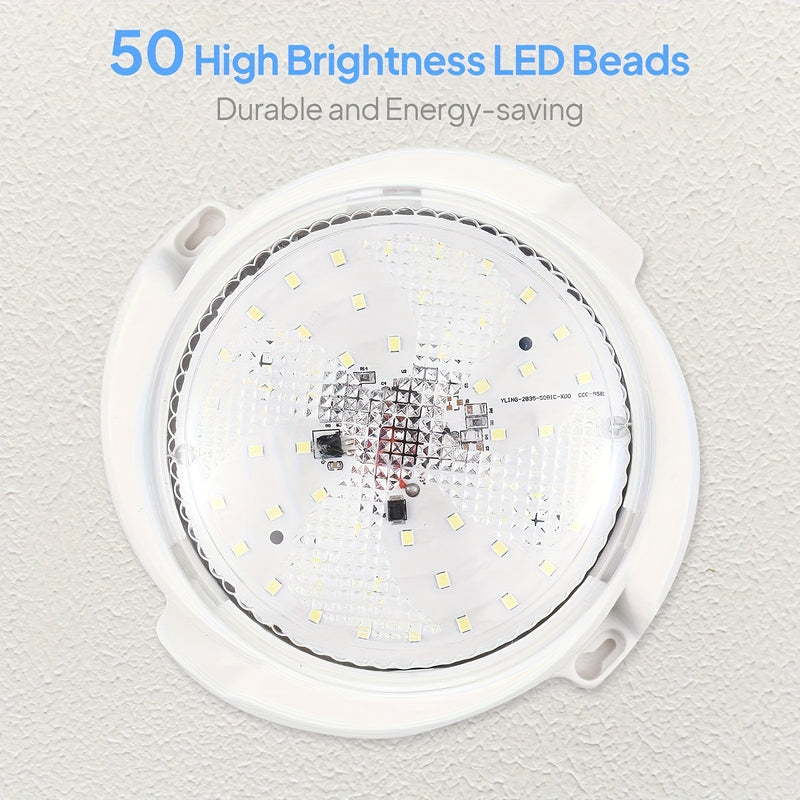 Juego de Luces de Techo Redondas con Energía Solar LED, Batería de Litio 1200mAh, Fácil Instalación, Control Remoto, Iluminación por Sensor, Adecuado para Dormitorio, Cocina, Balcón y Pasillo, Luz de Techo a Distancia, Regalo para Patio Exterior