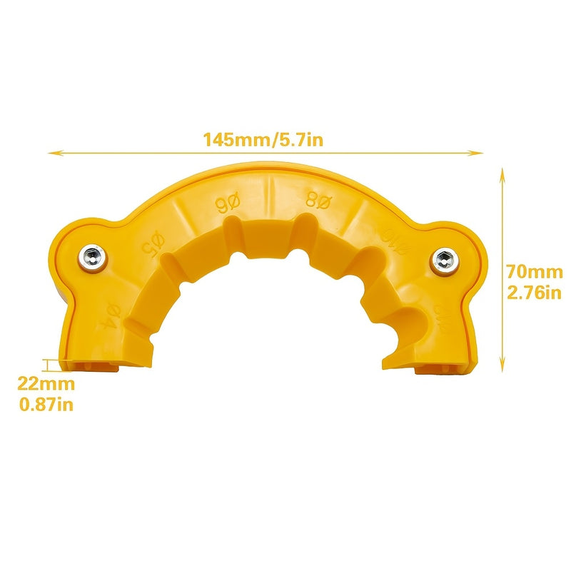 1pc Afilador de Brocas - Herramienta de Plástico Amarillo Duradero Tipo C con Cubierta Desmontable, Compatible con Múltiples Brocas para un Afilado Eficiente
