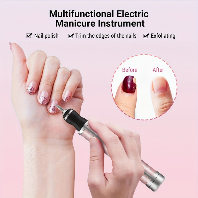 Maquinilla Eléctrica Profesional para Uñas - 20000 RPM con Batería de Litio Recargable USB-C, Herramienta Portátil para Manicura y Arte en Uñas, Gel y Acrílicos - Compatible con Hogar y Salón (Sin Adaptador Necesario) - Ideal para Principiantes y Profesi