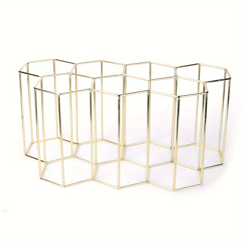 Estante de vino de panal de abejas de metal, estante de vino tinto, decoración nórdica para el hogar, adornos para gabinete de vino, estante de vino de hierro de 7 rejillas