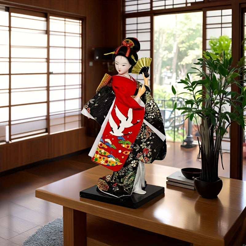 Escultura de muñeca samurái japonesa artesanal - Armadura y atuendo tradicionales, figurina de resina de fantasía para el hogar, bar o estudio - Uso interior/exterior, no se requiere electricidad, decoración de bar, arte cultural, artesanía detallada