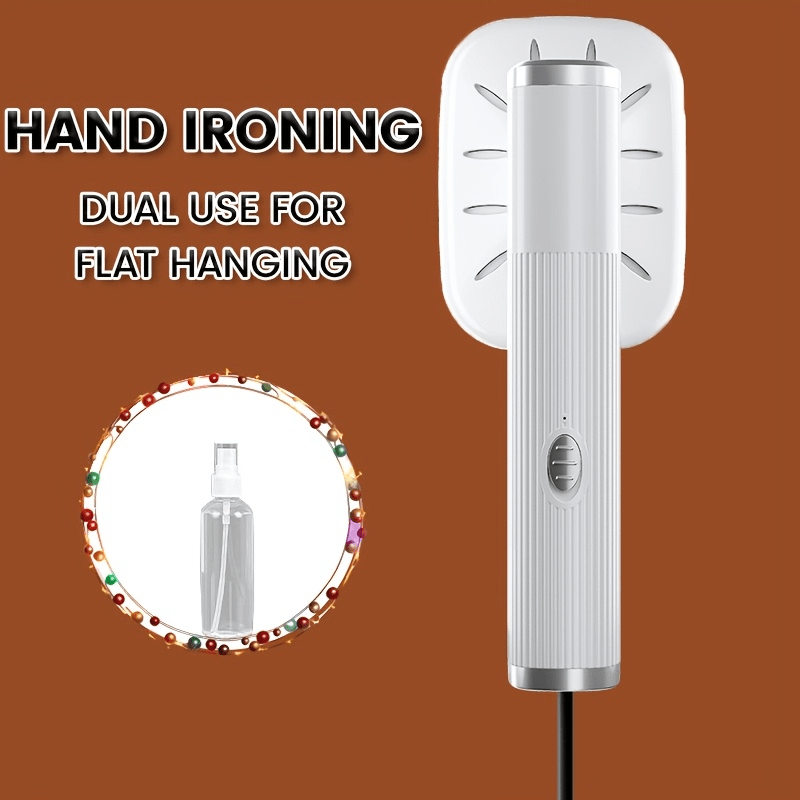 1pc Plancha Mini Portátil USB - Diseño Compacto para Viajes, Sin Batería Necesaria, Ideal para Hogar, Hotel y Dormitorio - Regalo Perfecto en Empaque Blanco con Rayas, Esencial para Habitaciones de Residencia, Solución de Lavandería Moderna, Textura Suav