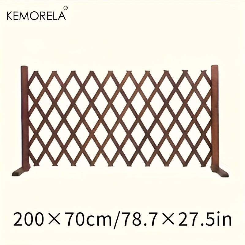Valla Retráctil de Madera para Exteriores - Puerta Segura Anticorrosión y Resistente, Compatible con Puertas, Decorativa para Jardín, Patio o Cercado para Mascotas, Diseño Rústico en Madera Natural, Ideal para Amantes del Jardín, Separador de Espacios, B