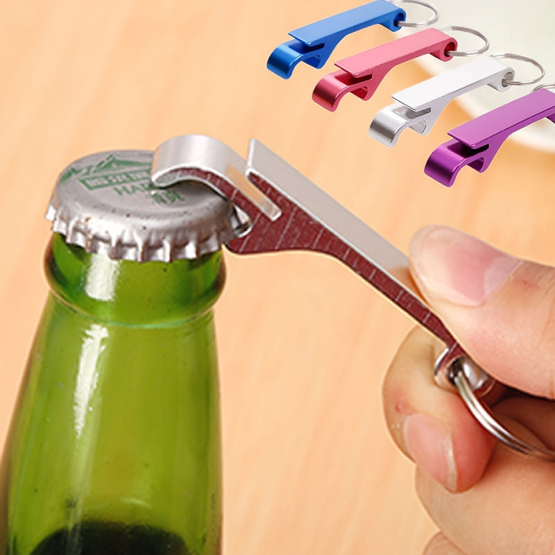 1 Unidad, Abridor De Botellas De Cerveza De Acero Inoxidable Multicolor, Llavero De Herramienta Duradero, Adecuado Para El Hogar, La Cocina Y El Restaurante