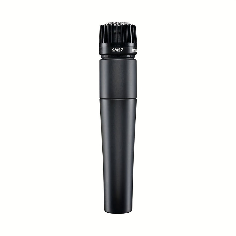 Micrófono dinámico para instrumentos G-MARK SM57 - Calidad profesional, portátil de mano, diseño con clip para presentaciones en vivo y grabación, ideal para baterías y amplificadores, diámetro de 3.2 cm, largo de 15.7 cm, ancho de 2.3 cm, 0.9 pulgadas,