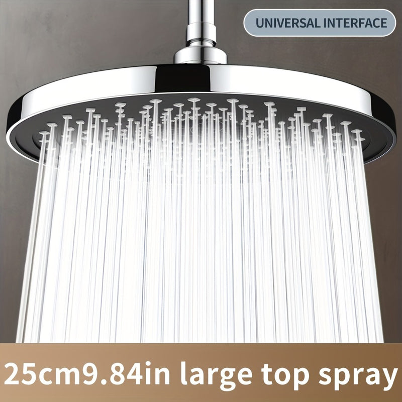 1 cabezal de ducha de alta presión, rociador de ducha de lluvia de gran tamaño de 9.84 pulgadas, herrajes para baño, accesorios para baño, disfrute de una experiencia de baño de lujo